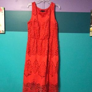 Coral maxi dress